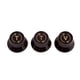 thumbnail image 3 of Perillas de guitarra eléctrica Yuyangstore 3 botones T y V color negro, 3 of 5
