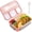 Pink, variant on JOGGEIL Bento Box Adult Lunch Box,Lunch Containers for Adult with 4 Compartments,Lunchable Food Container with Utensils,, 40 oz/5 Cup, Microwave & Dishwasher Safe, Navy