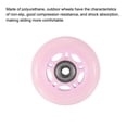 thumbnail image 4 of Uxcell 2.8" OD Inline Skate Wheels with Bearings 82A Skate Replacement, Light Pink 8 Pack, 4 of 6