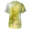 thumbnail image 3 of Womens Tops Short Sleeve Boho Floral Print T Shirts Crew Neck Casual T Shirts Work Clothes (B-Green S), 3 of 4