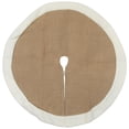 thumbnail image 2 of Northlight Burlap Mini Christmas Tree Skirt with Fleece Border - 20", 2 of 7