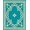 Ivory, Pattern 2, variant on ODIKA 2x3 Machine Washable Non-Slip Area Rug, Stylized Wave Border Motif with Smooth Flowing Lines and Layered Accents High Traffic Rug, Teal, 571276