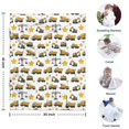 thumbnail image 4 of Cartoon Construction Vehicles Stars White Pattern Blanket,Comfortable Soft Lamb Wool Throw Blanket,All Season,Warm Lightweight Blankets for Sofa Bed Couch Living Room Chair,30"x40", 4 of 4