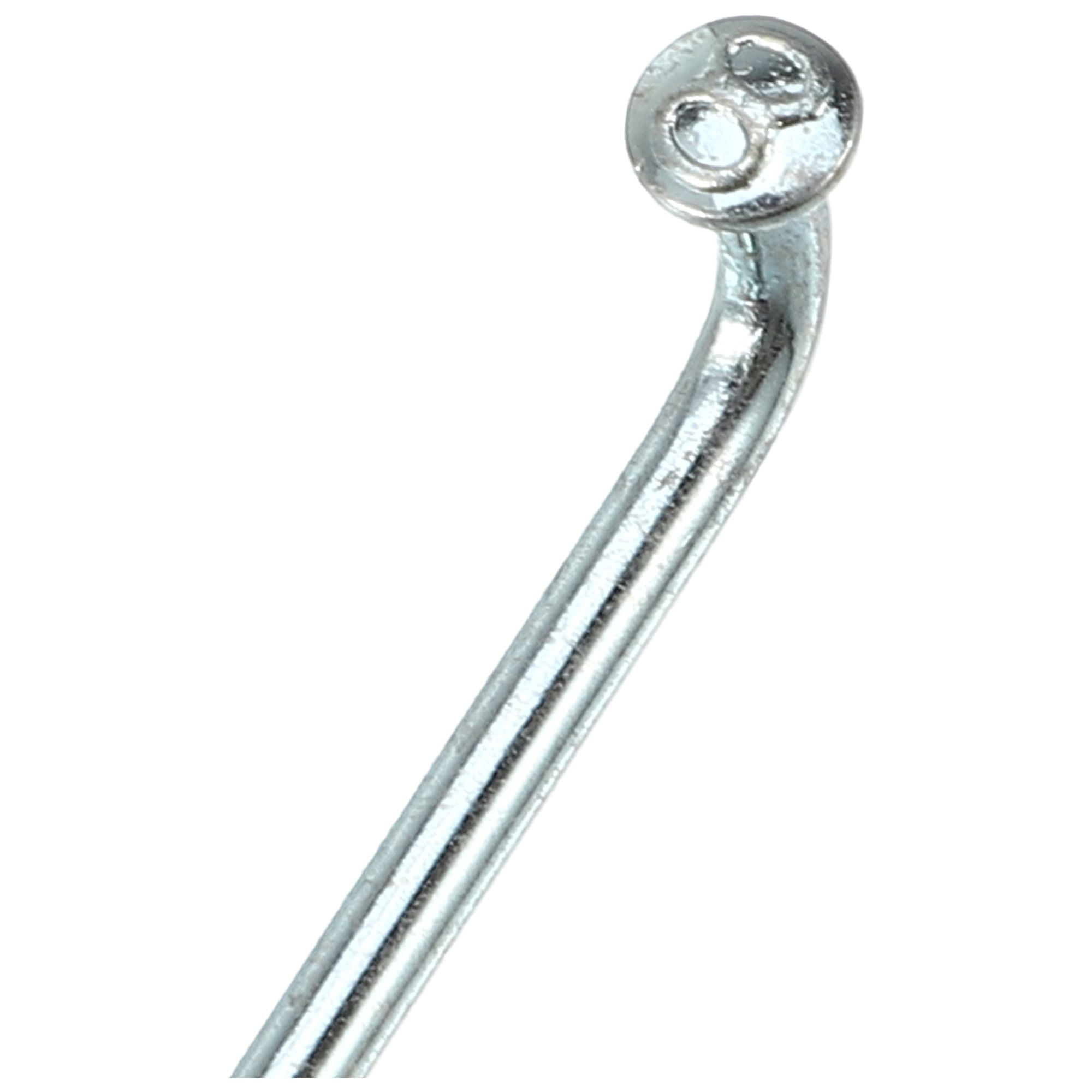 Unique Bargains 36Pcs 14G J Bend 2mm Bicycle Spokes with Nipples Steel Silver 10.47"