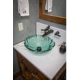 thumbnail image 2 of Green Free form Wave Glass Vessel Sink, 2 of 7