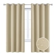 thumbnail image 5 of FLASHLUMI 2 Panels 52" x 84" Outdoor Waterproof Curtains, Grommet Blackout Privacy Drapes for Patio, Porch, Gazebo, Biscotti Beige, 5 of 7