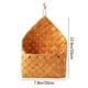 thumbnail image 3 of Caja de almacenamiento de cesta de pared de madera | Organizador de escritorio con asa de cuero • Soporte para frutas y bocadillos • Diseño tejido natural • Solución de almacenamiento decorativo • 1, 3 of 7