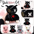 thumbnail image 7 of Gothic Cat Halloween Plush, Creepy Stuffed Animal Toy, Spooky Reborn Kitty Doll, Halloween Gifts for Teens Adults, 8.66 Inch, 7 of 7