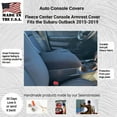 thumbnail image 3 of Auto Console Covers- Fits the Subaru Outback 2015-2019 Center Console Armrest Cover Fleece Fabric (Brown), 3 of 4