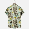 thumbnail image 4 of Mens Hawaiian Shirt Coconut Tree Print Short Sleeve Button Down Shirt Tropical Holiday Summer Beach Shirts, 4 of 4