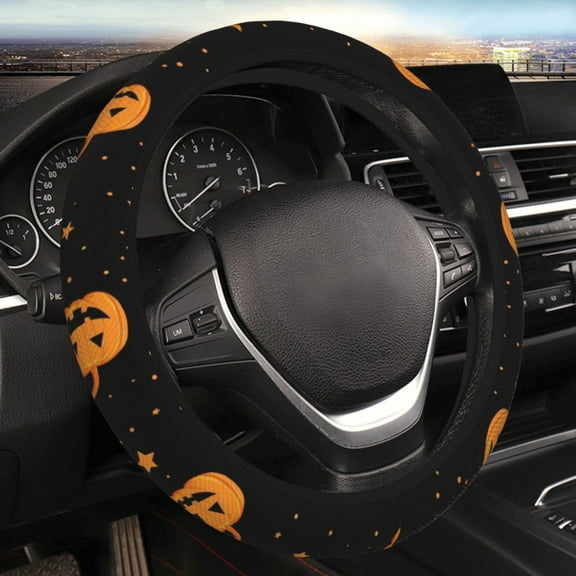 Vintage Abstract Flower Steering Wheel Cover, Elastic Non-Slip Steering Wheel Protector, Auto Interior Decor for Women Girls, Universal 15 "Fit for Sedans, Trucks