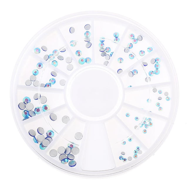 3D Etiqueta engomada Manicura De Decoración De Uñas Rhinestones forma forma Rueda Colco Del arte del clavo