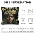 thumbnail image 5 of FUMJ African American Women Throw Pillow Cover Letter Art Afro Black Girl Queen Cushion Covers White, 5 of 5
