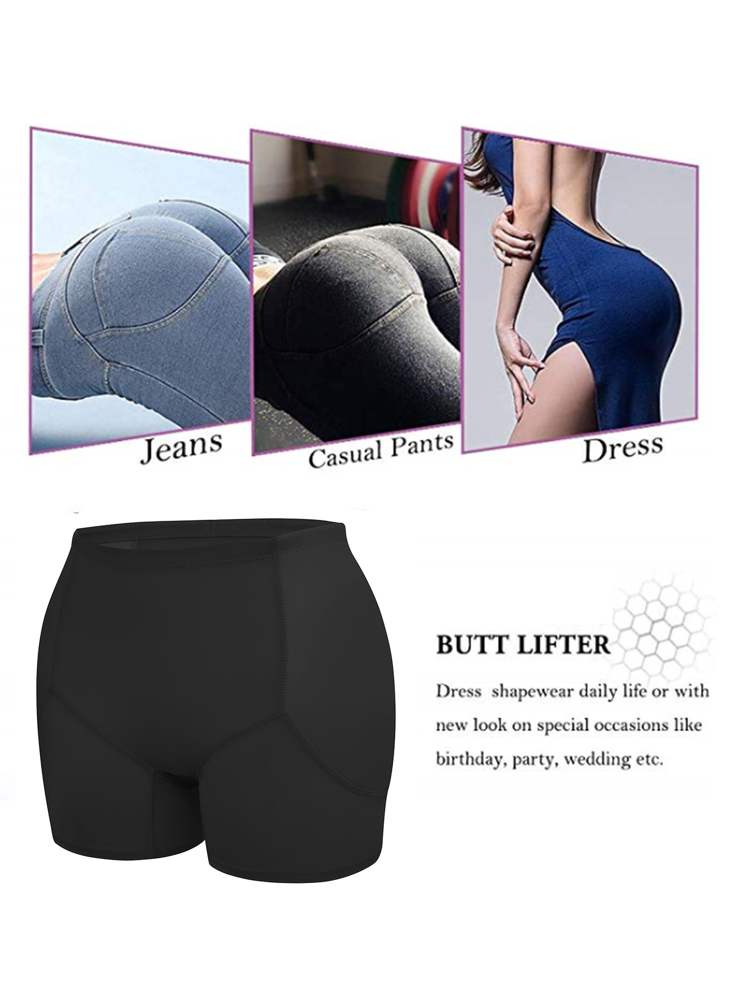 LELINTA Hip Butt Lifter Panty Booty Enhancer Sexy Body Shaper Hollow Out  Boy short for Women 