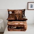 thumbnail image 5 of meiyoeat Brown Western Cowboy Twin Comforter Sets For Boys,Rustic Cow Print Bedding Set,Reversible,2 Pieces,1 Comforter and 1 Pillowcase, 5 of 7