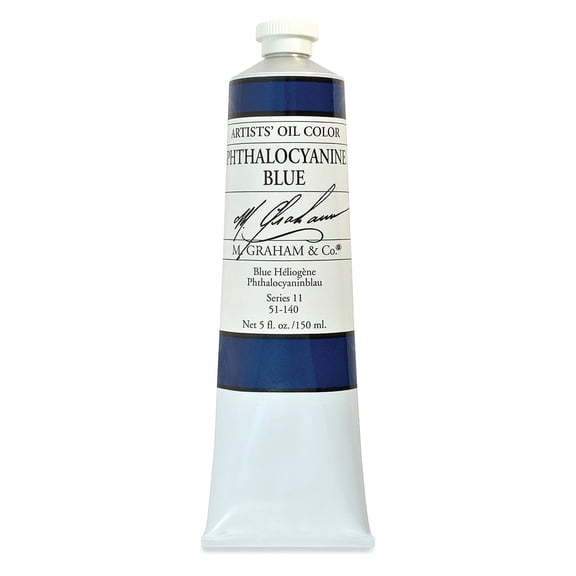 M. Graham Artists' Oil Color - Phthalocyanine Blue, 148 ml tube