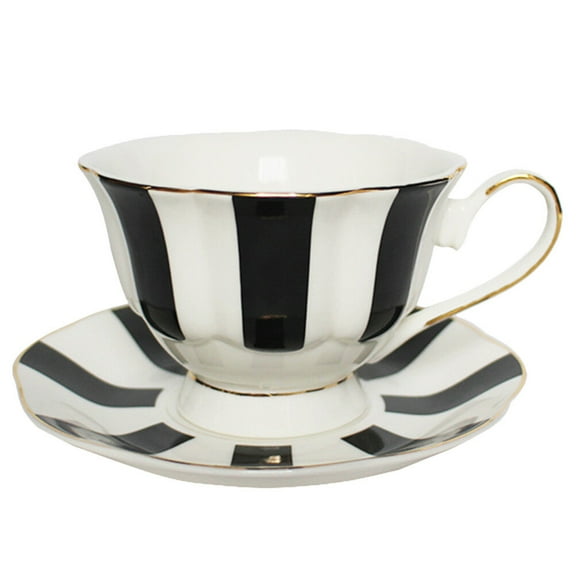 1 Set Delicate Coffee Cup Saucer Set Ceramic Coffee Cup European Style Mug