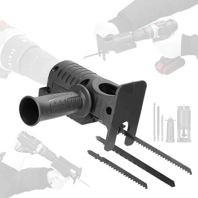 Electric Drill Modified To Electric Saws Accessory Modification Tool Kit Electric Reciprocating Saws Drill to Jig Saws Portable Woodworking Cutting Utility Tool for Wood Metal Cutting wit