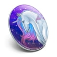 thumbnail image 2 of Majestic Unicorn Pink Purple Blue Metal 1.1" Tie Tack Hat Lapel Pin Pinback, 2 of 7