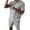 Grey, variant on TopLLC Mens Shorts, Men's suits Shorts Men's Fashion Short-sleeved Shorts Two-piece Sports And Leisure Suit