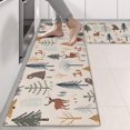 thumbnail image 2 of Kitchen Rugs Sets Of 2,Beige Christmas Forest Animal Pattern Anti Fatigue Kitchen Mat Rugs Non Slip Washable,Decorative Kitchen Floor Mats for Kitchen,Sink,Laundry,17"X47", 2 of 5
