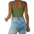 thumbnail image 3 of REORIA Square Neck Crop Tank for Women Seamless Ribbed Tank Basic Slim Fit Crop Tops, 3 of 11