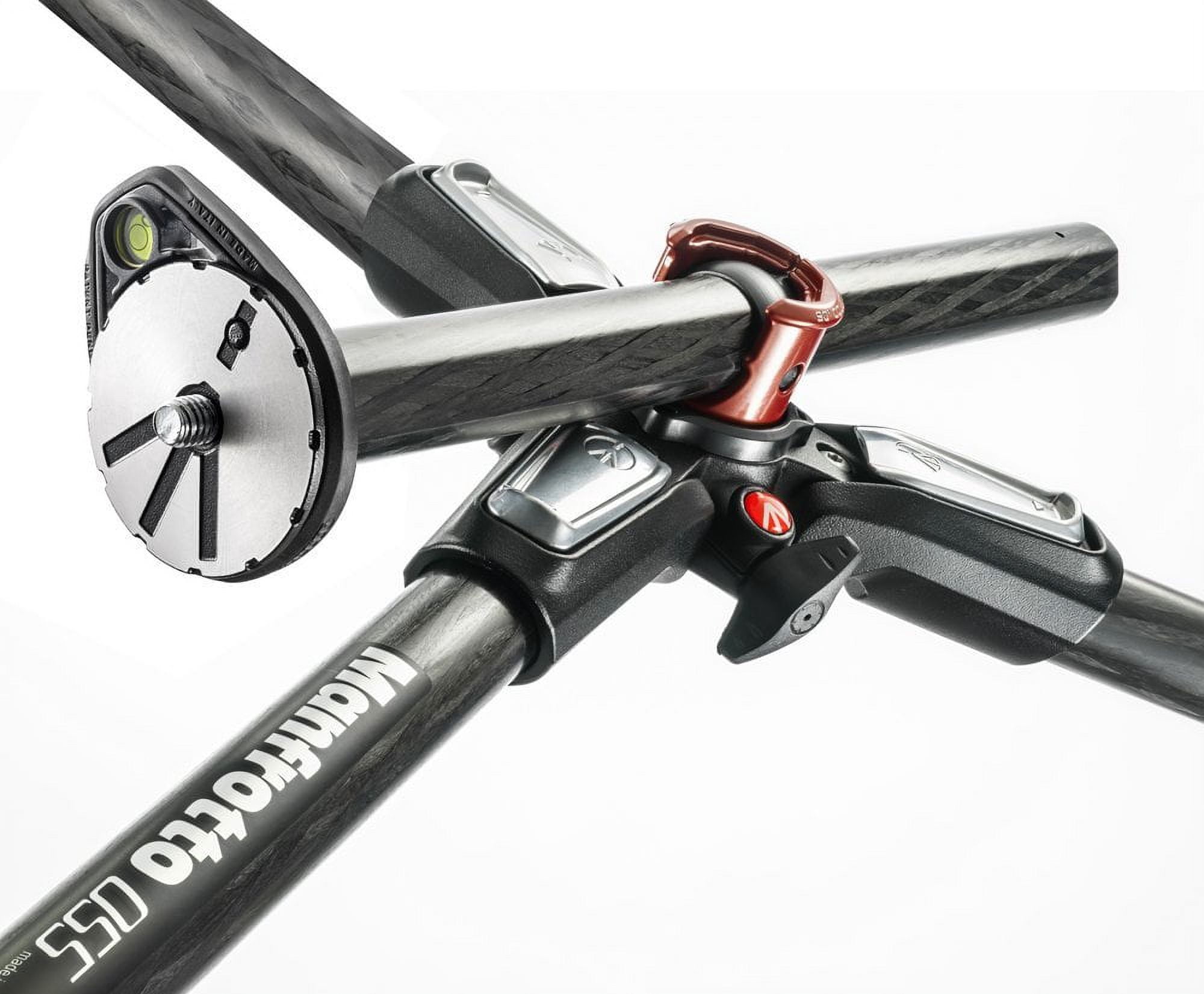 Manfrotto 055 Carbon Fiber 4-Section Tripod with Horizontal Column