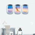 thumbnail image 5 of Pegatinas de pared 3D extraíbles, calcomanías de ventana falsa, calcomanías artísticas, calcomanías tridimensionales, avión, 5 of 5