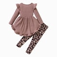 thumbnail image 4 of Wamejoo Girls Clothes Girls Outfits Ruffle Bowknot Sweatshirt Tops and Sweatpants 2 Piece Fall Winter Clothes Set, 4 of 9