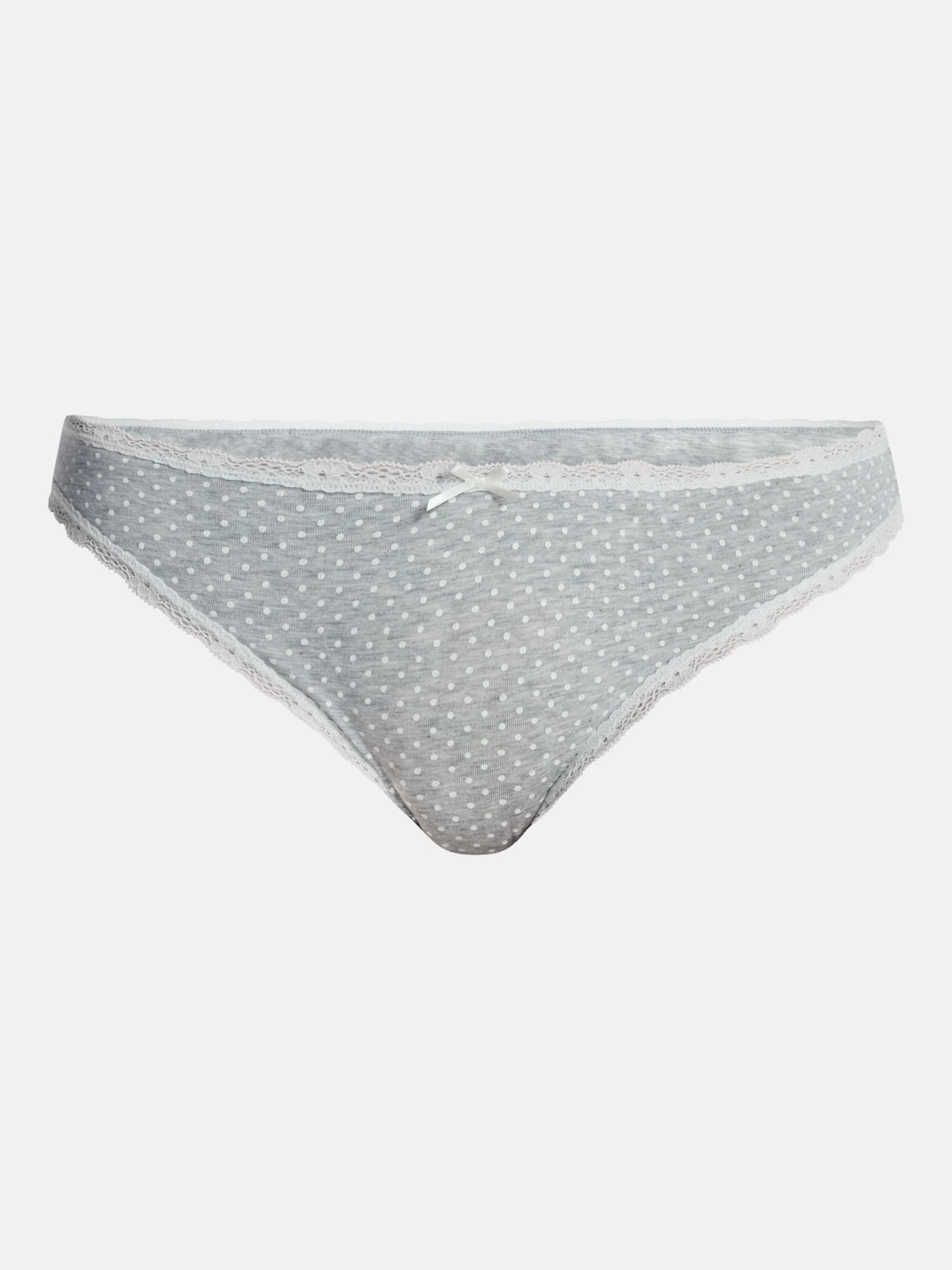 No Boundaries Cotton Stretch Cheeky Panties with Lace, 3 Pack, Women's XS-XXXL