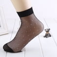 thumbnail image 6 of Crystal Silk Socks Women Thin Transparent Socks Skin Color Dot Nylon Hosiery Ladies Elastic Summer Short Ankle Silk Sock, 6 of 7