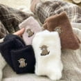 thumbnail image 3 of Yuanlong Womens Mid-Calf Socks 5-Piece Fuzzy Plush Cattle Embroidery Crew Socks Warm Cute Winter Daily Comfortable Socks, 3 of 5