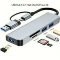 thumbnail image 1 of 5-Ports USB Hub, New, 1 Count, 1 Pack, 1 of 7