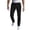Black, variant on Men Belted Double Pleat Straight Chino Pants Button Fly Wrinkle Resistant Business Beach Wedding Vacation Smart Casual Trousers Blue S