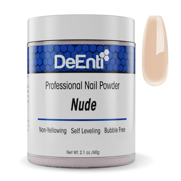 Polvo de uñas acrílico DeEnti Nude 60 ml para manicuras y extensiones