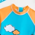 thumbnail image 5 of Gubotare Little Boy Rash Guard Boys One Piece Swimsuit Boy Swimwear Rash Guard Suits Short Sleeve Zipper Bathing Suit Beach UPF 50+ with Hat 5t 6t (Orange,5-6 Years), 5 of 7