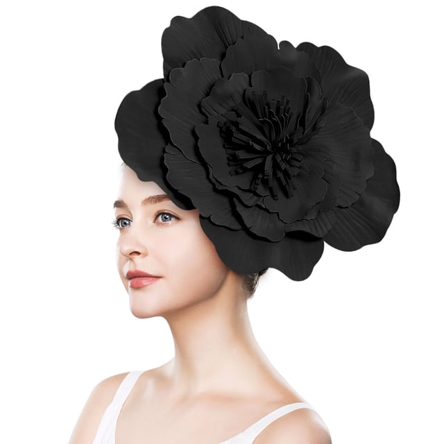 Lazos y cintas Flores exageradas Sesión de fotos de graduación nupcial Diademas con flores grandes Sombreros Tocados navideños Accesorios para el cabello Diadema para el cabello