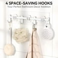 thumbnail image 4 of Shower Caddy, 6 Pack Large Capacity shower organizer with Soap Holder and 12 Hooks, Rustproof Shower Shelves for Inside Shower, No Drilling&Sleek Bathroom Organizers and Storage White, 4 of 7