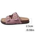thumbnail image 3 of SACFOF Women's Comfy Arch Support Cork Footbed Adjustable Knitting Straps Indoor and Outdoor Slides Sandals, 3 of 6