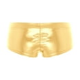 thumbnail image 3 of Miaeowve Womens Shiny Metallic Faux Leather Low Rise Bikini Briefs Dancewear Micro Hot Shorts Gold M, 3 of 7