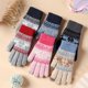 thumbnail image 2 of Women\'s Thickened Warming Gloves Knitted Touch Screen Gloves For Autumn WinterNavy Blue, 2 of 5