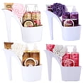 thumbnail image 4 of Draizee Set of 4 Heel Shoe Spa Gift Baskets  Rose, Cherry, Coconut, Lavender Scented 20 Pcs Bath Essentials Baskets, 4 of 5