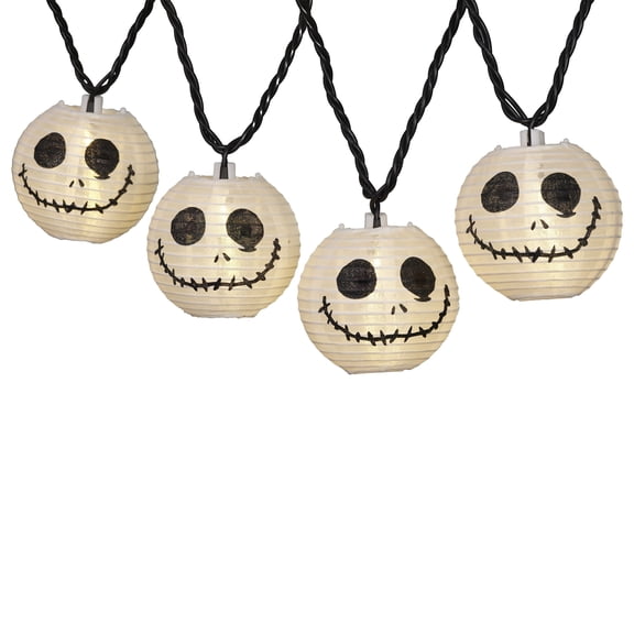 Indoor/Outdoor 10-Count LED White Pumpkin Lantern String Lights, Warm White, 6.5', Halloween by Way To Celebrate