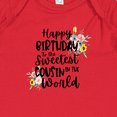 thumbnail image 3 of Inktastic Happy Birthday to the Sweetest Cousin in the World Baby Romper Coveralls, 3 of 4
