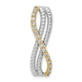 thumbnail image 4 of 14K Two-tone Gold Diamond Fancy Chain Slide Pendant (0.207Cttw), 4 of 7
