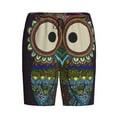 thumbnail image 4 of Easygdp Boho Owl Men's Short Pajama Pants, Sleep Shorts, Household Pants, Casual Pants with Pockets - XX-Large, 4 of 9