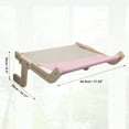 thumbnail image 2 of Perchero para Gatos en la Ventana Unique Bargains, Perchero para Gatos con Marco de Madera Resistente y Acero Inoxidable, Hamaca para Gatos en la Ventana Ajustable 17.52"x14.17"x6.3" Rosa, 2 of 7