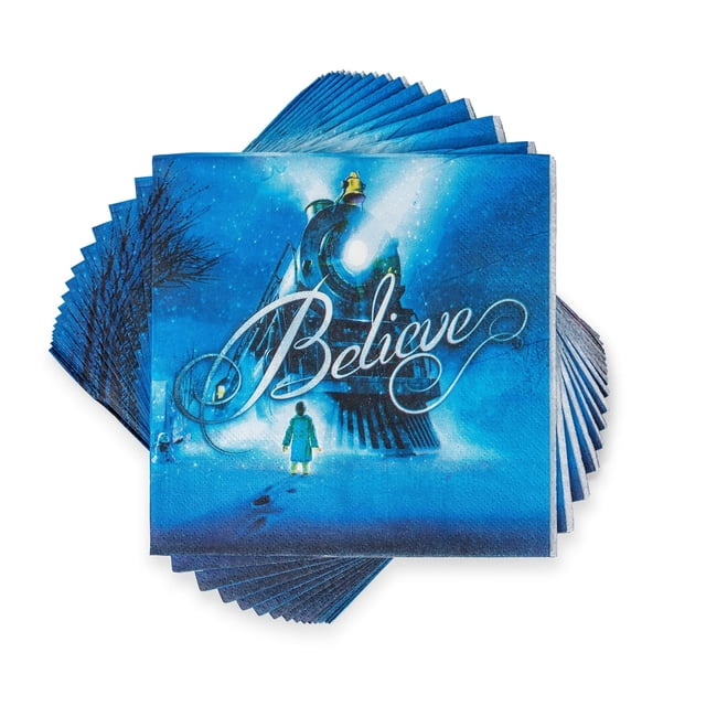 Juego de servilletas Silver Buffalo Polar Express Train Arrival de 13 pulgadas