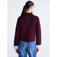 thumbnail image 4 of Free Assembly Women's and Women's Plus Cropped Sweater Jacket, Sizes XS-4X, 4 of 6