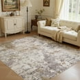 thumbnail image 3 of UERMEI 6'x9' Area Rugs for Living Room, Washable Non-slip Soft Indoor Modern Abstract Rug for Bedroom Dining Room Office Home Decor Carpet, Brown, 3 of 10